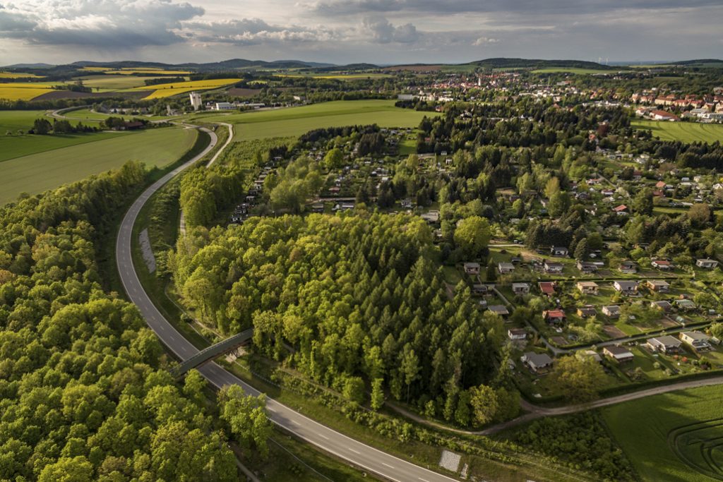 Ortsumgehung Bischofswerda  - Haselmausbrücke, Gartenanlage Am Hunger 