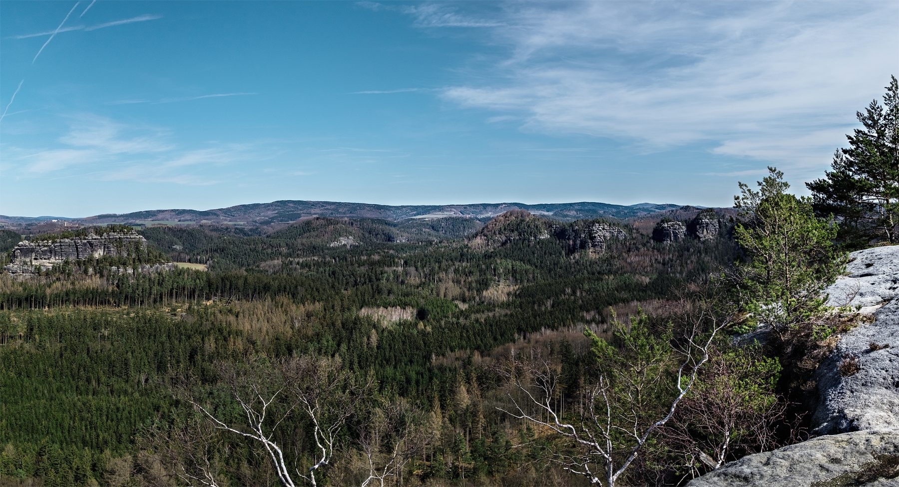 nach rechts: Großer Teichstein. Böses Horn,